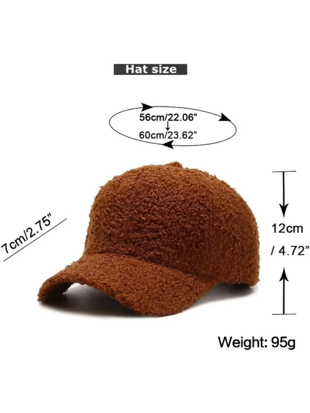 Cozy Winter Baseball Cap for Women | Warm Lamb Wool Golf Hat | Adjustable